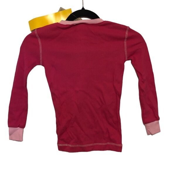 KIRKLAND SIGNATURE Pajama Top Girls Size US7 Pink 100% Organic Cotton Bird - Picture 2 of 9